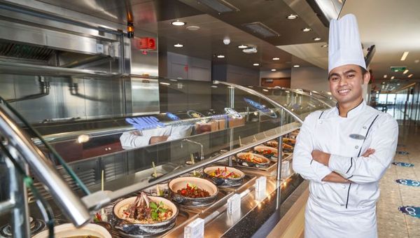 A mouth-watering selection of halal dishes are available on World Dream, Asia's first halal-friendly cruise ship. A mouth-watering selection of halal dishes are available on World Dream, Asia's first halal-friendly cruise ship.